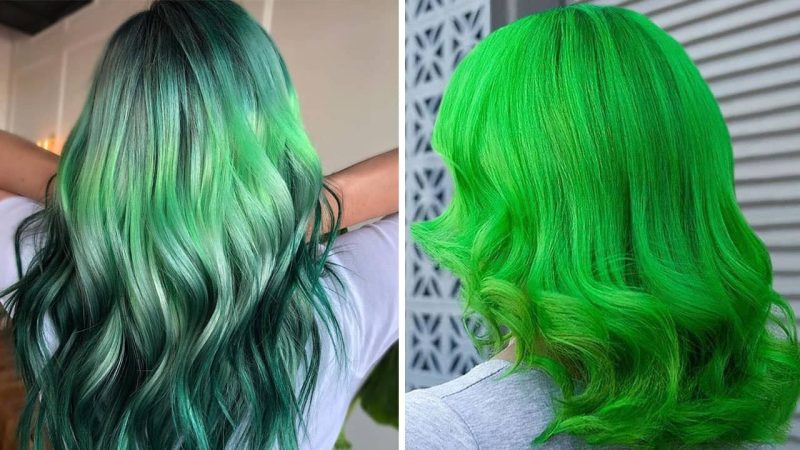 green blonde hair