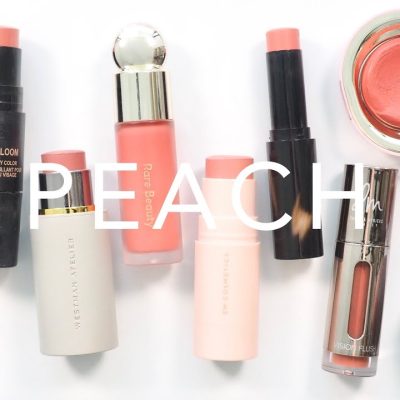 blush on peach