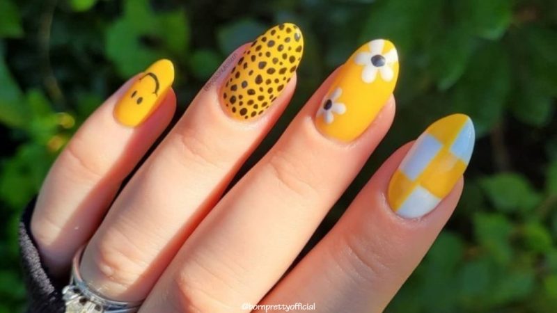 yellow colour nail polish